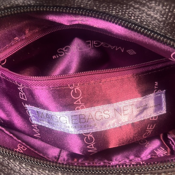 Maggie Bags Pink/Brown Genuine Seat Belt Webbing Medium Handbag/Shoulder Bag - Picture 4 of 11